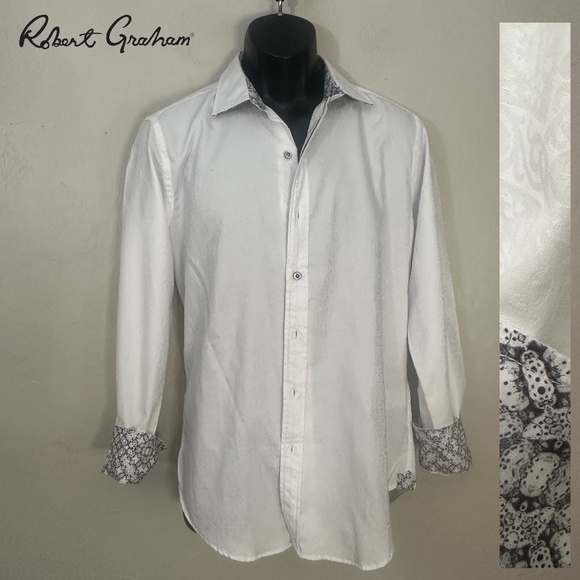 Robert Graham Other - Robert Graham Contrast Long Sleeve Shirt Small Gently worn 100% cotton